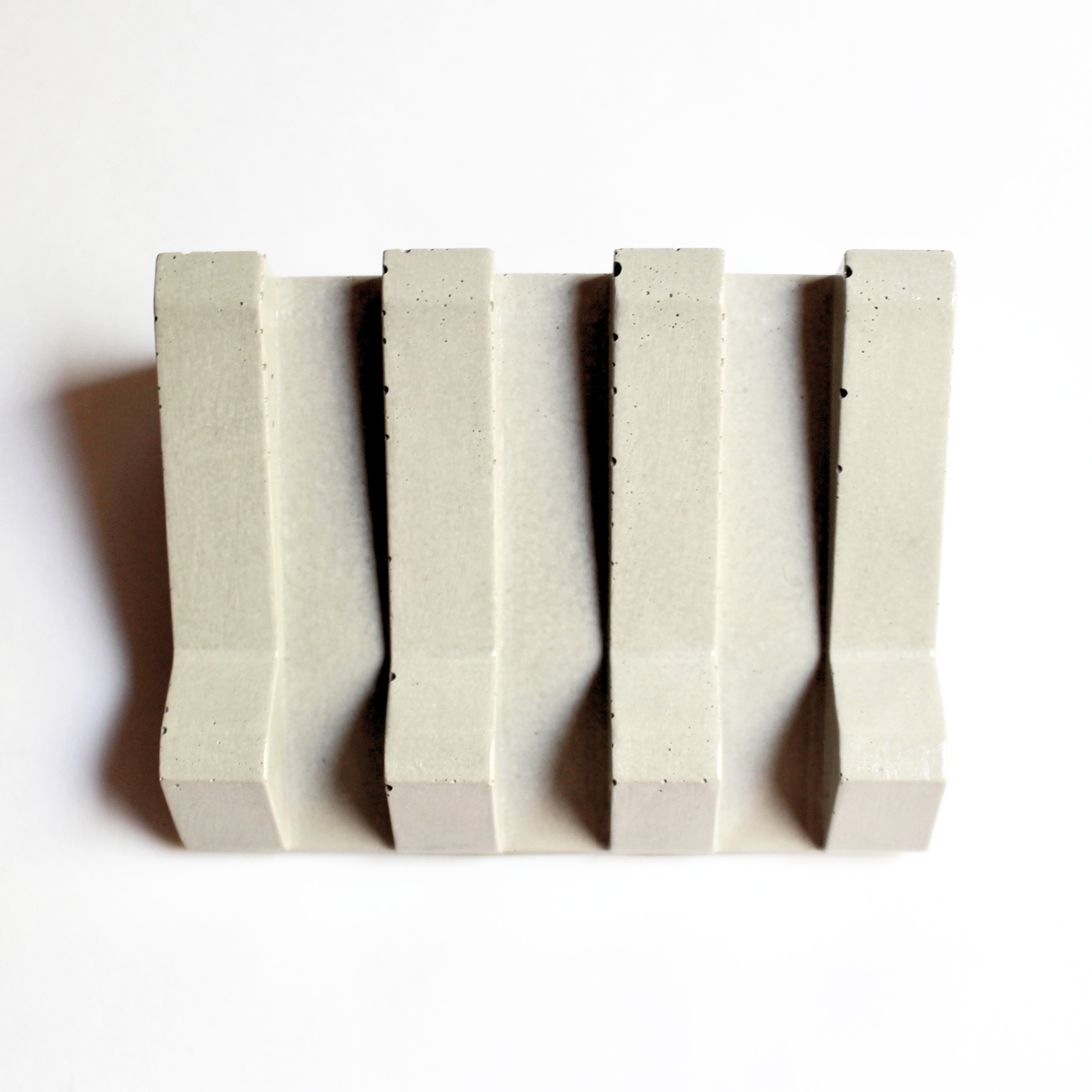 Boho Zen Concrete Soap Tray, Side View
