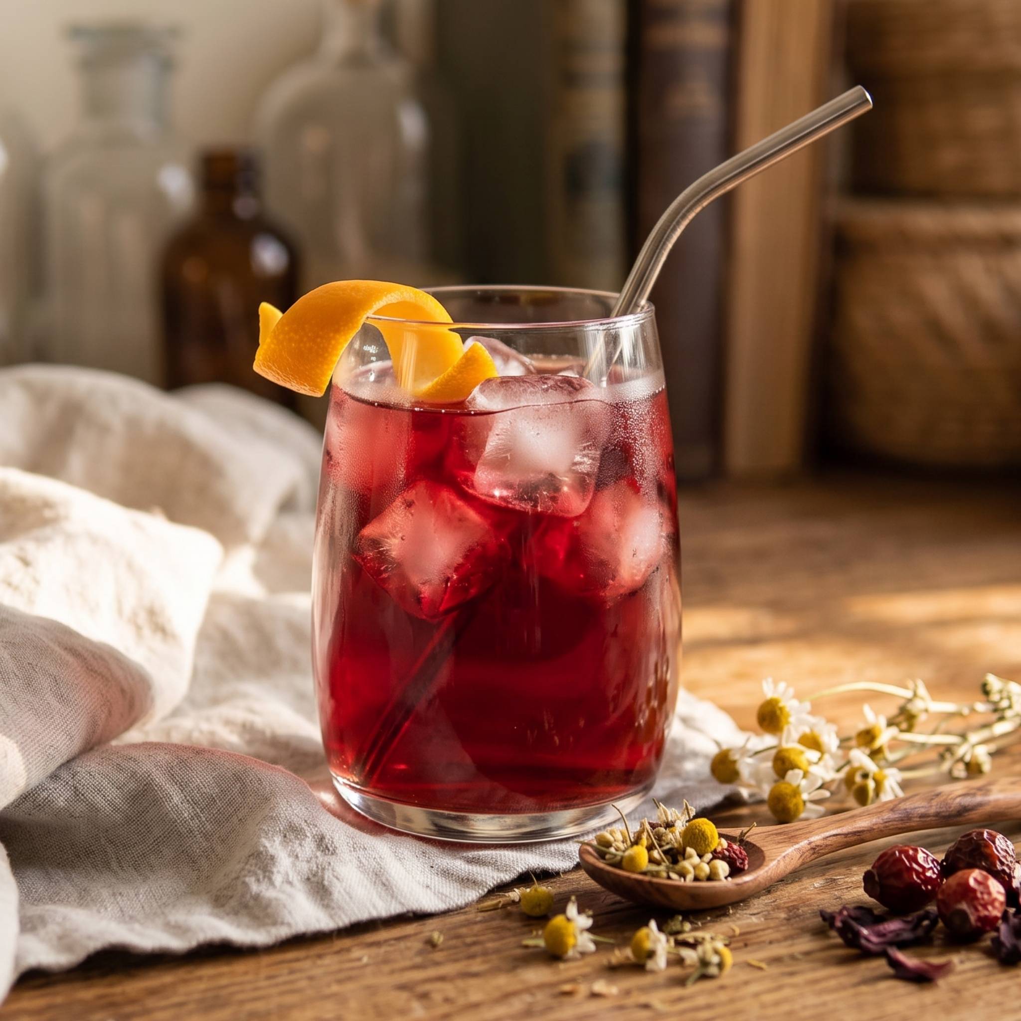 A.M. Calm Iced Tea by Verthandi Botanical is caffeine-free