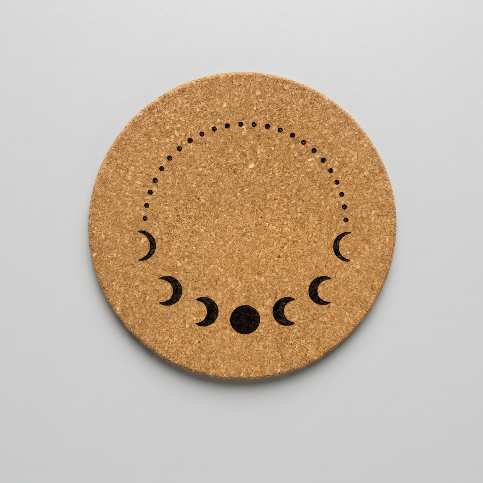 Moon Phase Natural Cork Coaster by Verthandi Botanical