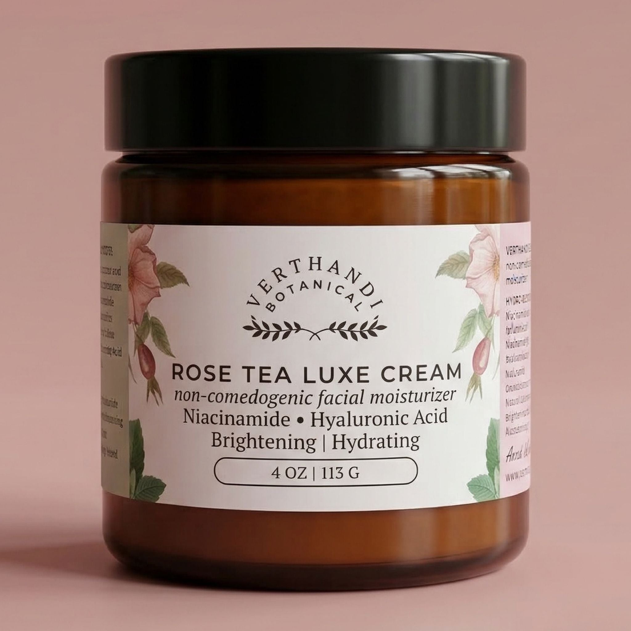 rose tea luxe cream facial hydrating moisturizer all natural