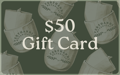 $50 digital Verthandi Botanical gift card, digital gift card candle gift card self care gift card wellness gift card eco friendly gift idea clean beauty gift botanical gift card last minute gift idea gift for her gift for mom hygge gift