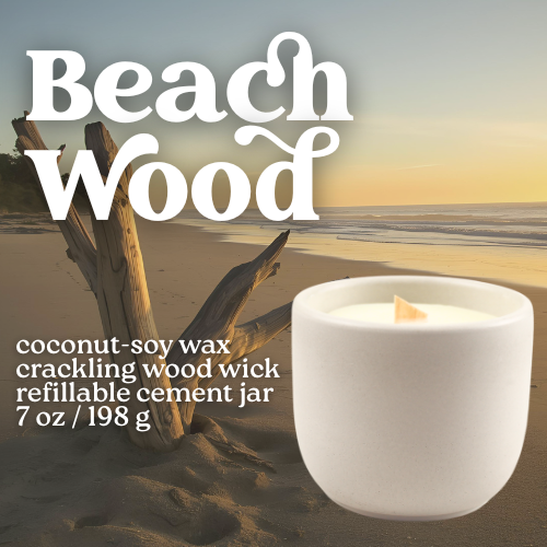 BEACH WOOD CANDLE CANDLE (Refillable)