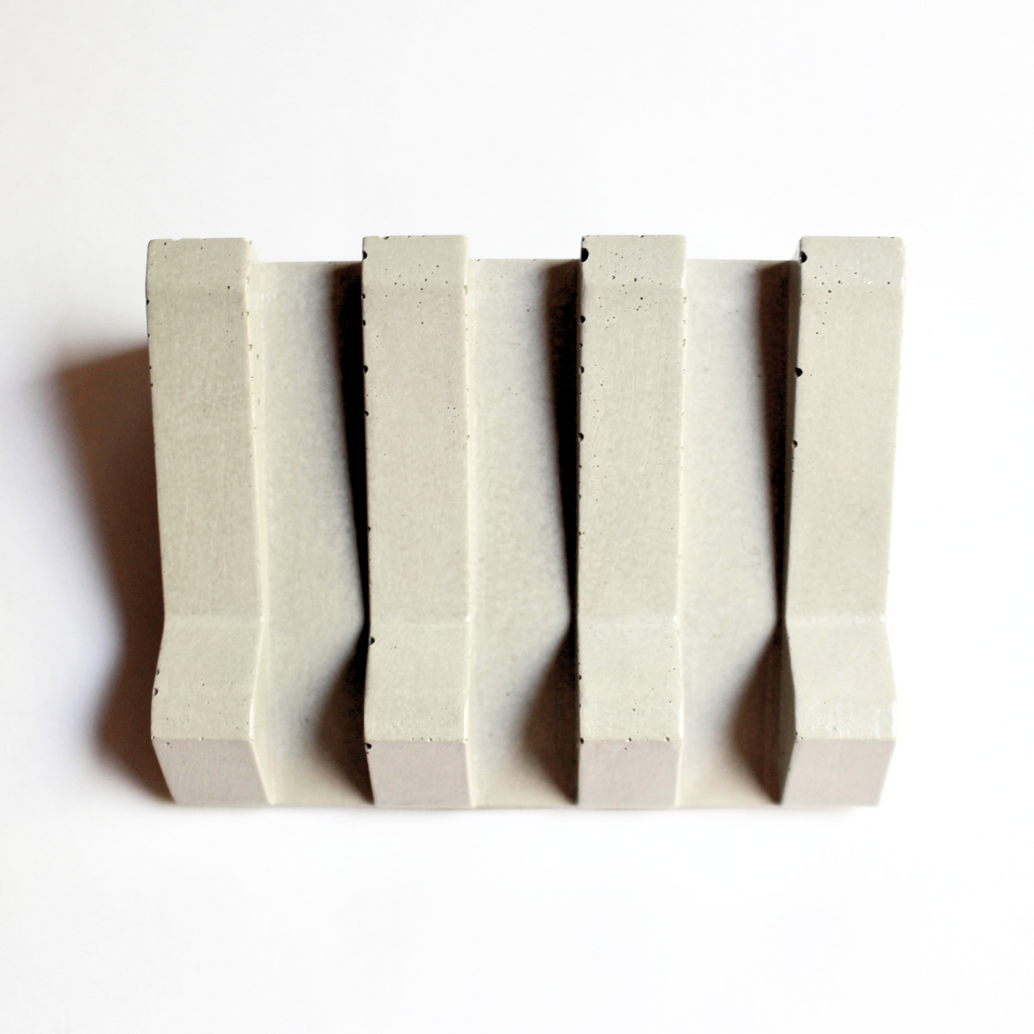 Boho Zen Concrete Soap Tray, Side View