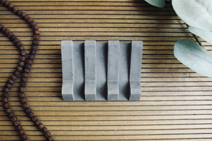 Crow Zen Concrete Soap Tray, Top View
