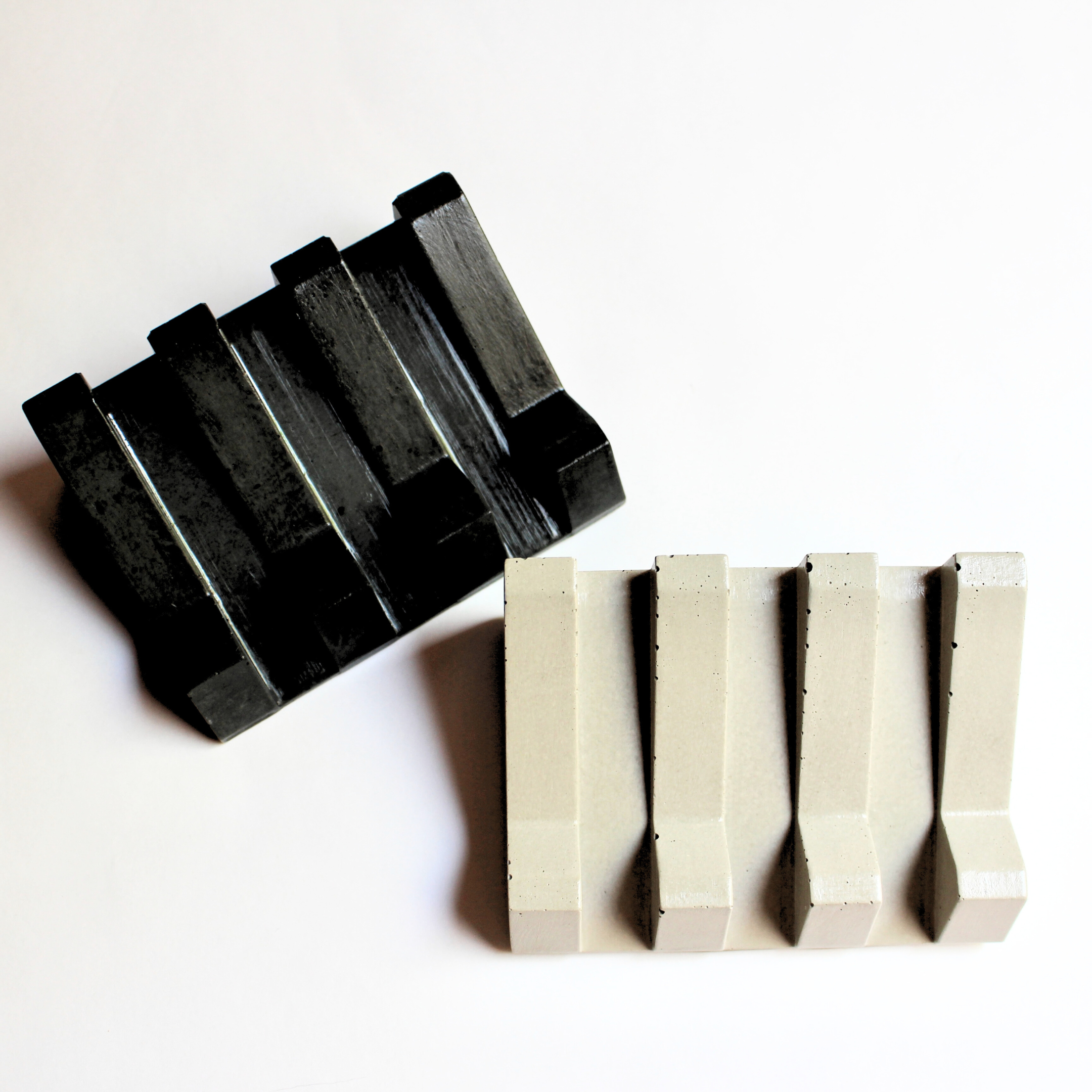 Crow and Boho Zen Concrete Soap Tray, Front View, no label