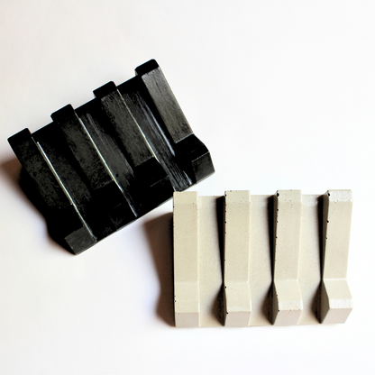 Crow and Boho Zen Concrete Soap Tray, Front View, no label