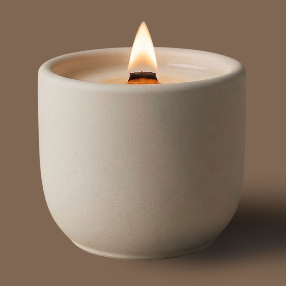 frozen hot cocoa scented candle with crackling wood wick, chocolate peppermint, coconut scented candle product photo