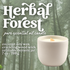 HERBAL FOREST COCONUT SOY WAX ESSENTIAL OIL SCENTED CANDLE WITH A CRACKLING WOOD WICK IN A CONCRETE JAR