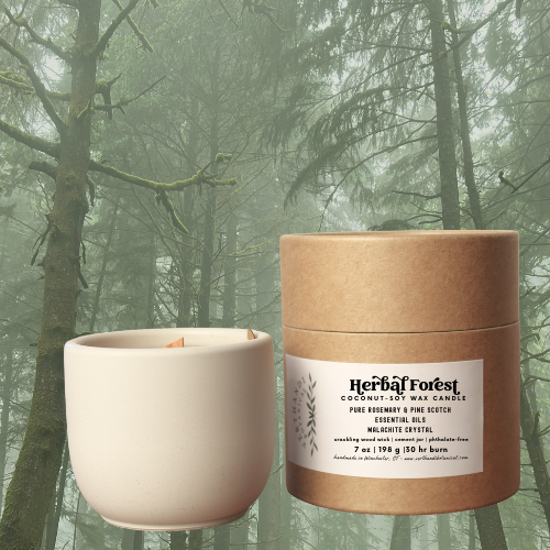 HERBAL FOREST - MALACHITE - ESSENTIAL OIL CANDLE
