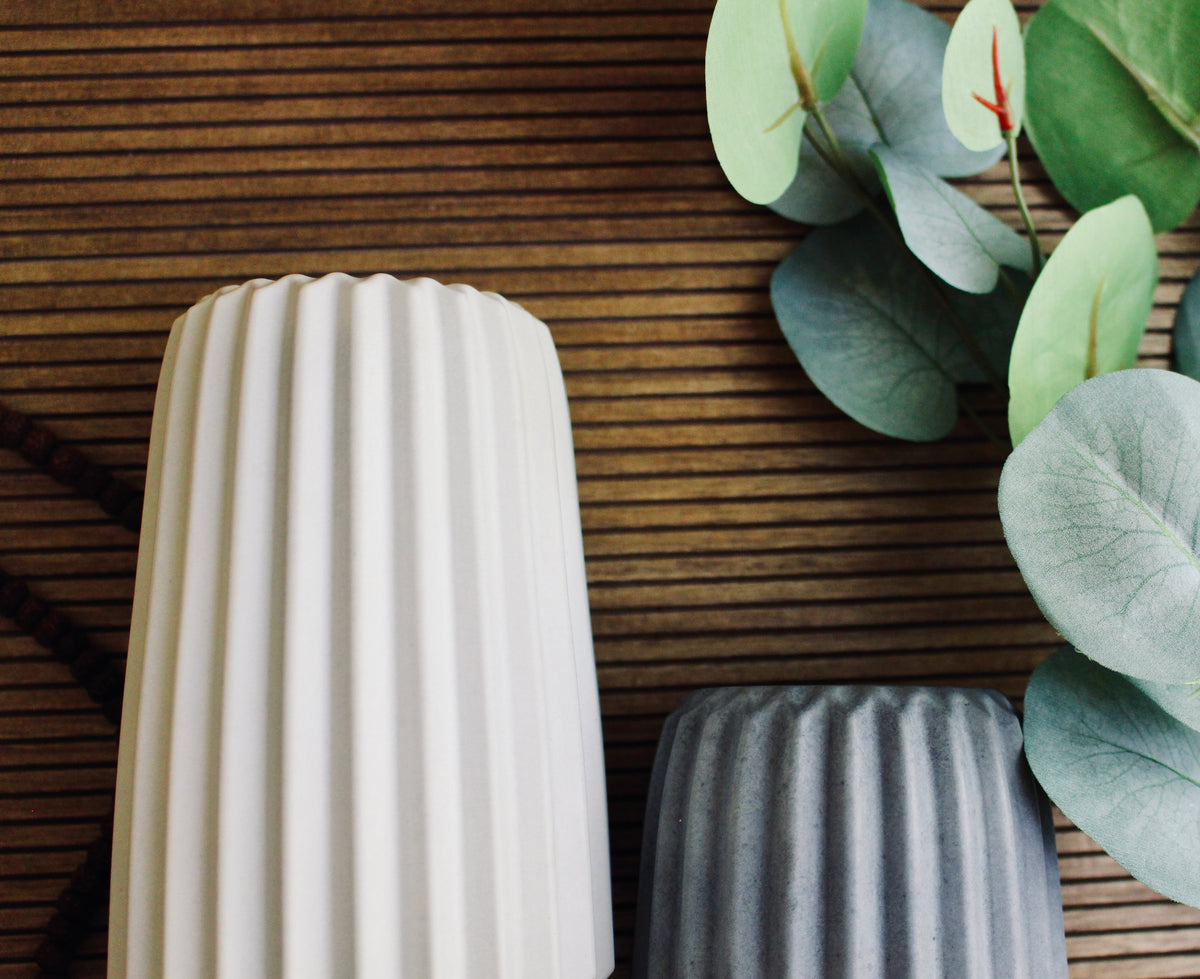 Vertical Stripe Vase by Verthandi Botanical, front view