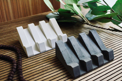 Zen Concrete Soap Tray, Crow and Nordic