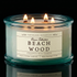 Ocean Collection, beach wood scented candle with crackling wood wick in recycled glass  jar