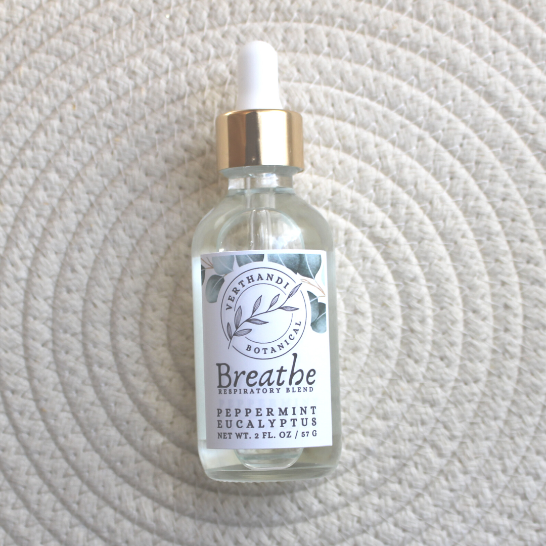 Breathe Respiratory Blend bottle, front view