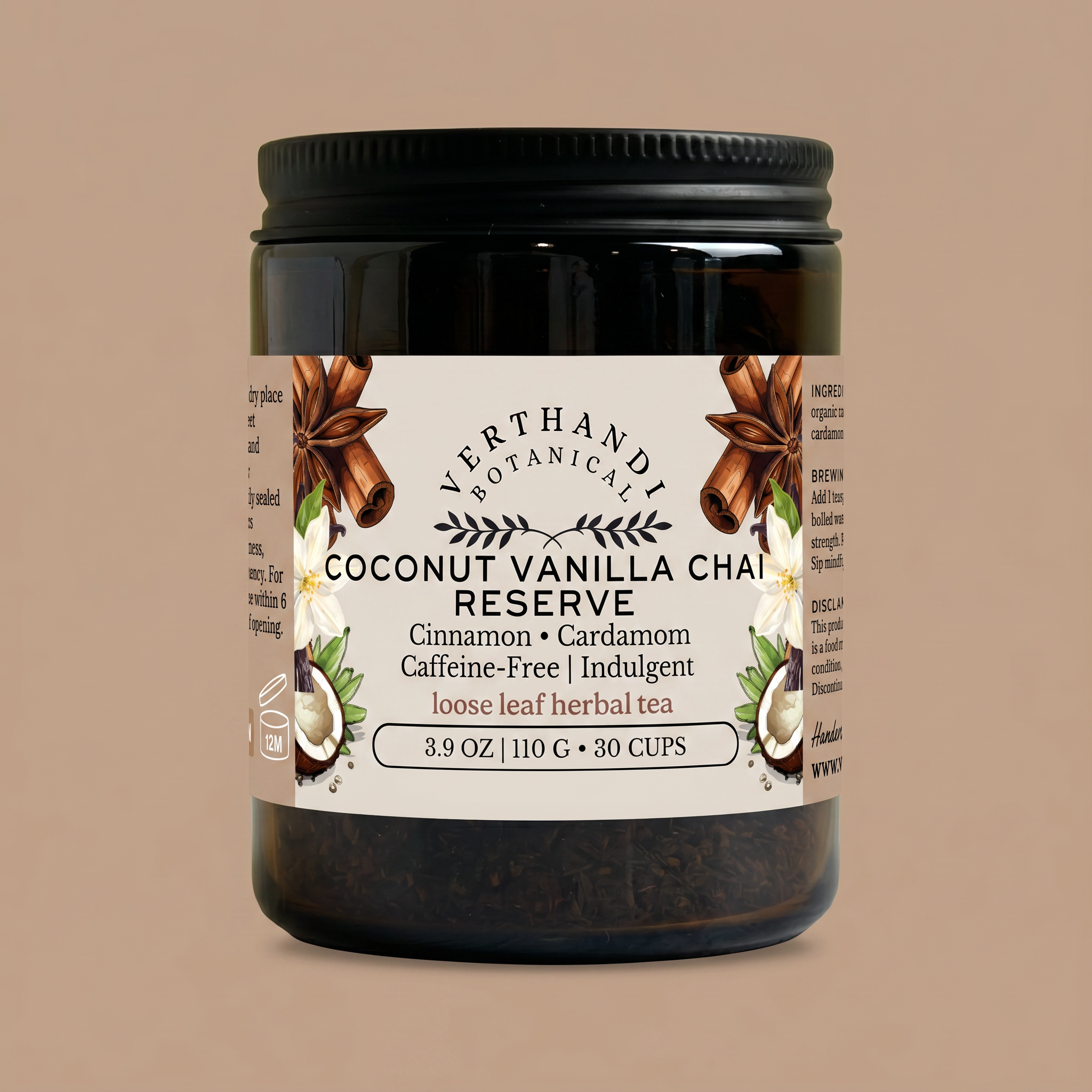 Coconut Vanilla Chai Reserve Loose Leaf Tea by Verthandi Botanical