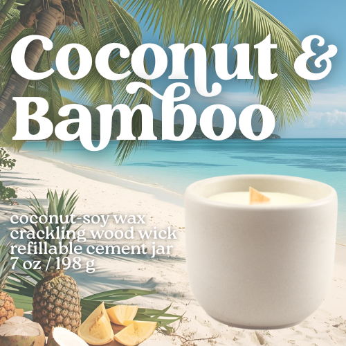 COCONUT + BAMBOO CANDLE (Refillable)