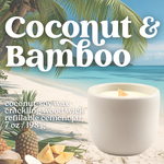 Load image into Gallery viewer, COCONUT + BAMBOO CANDLE (Refillable)
