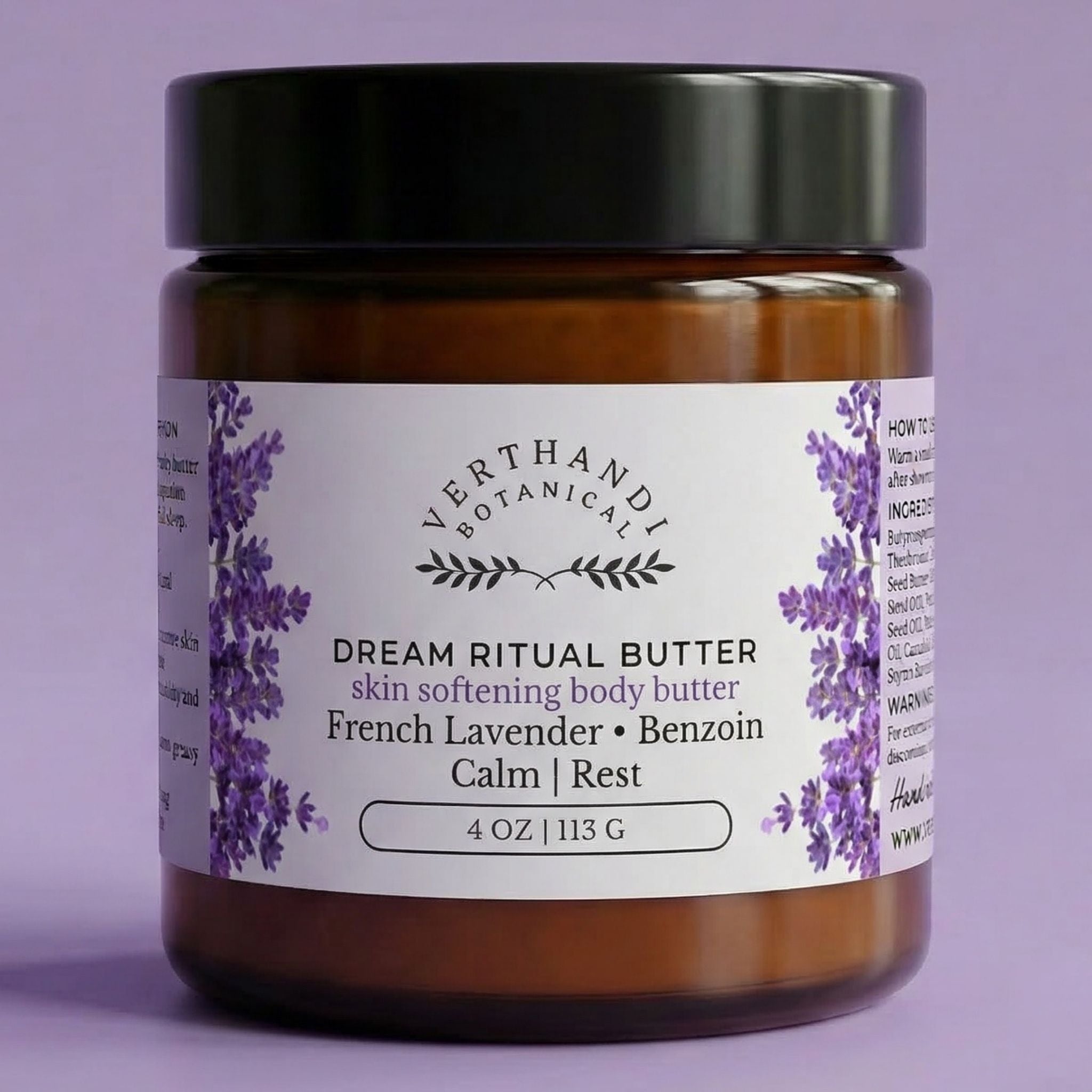 Dream Ritual Butter by Verthandi Botanical a body butter scented of French lavender for better sleep and relaxation