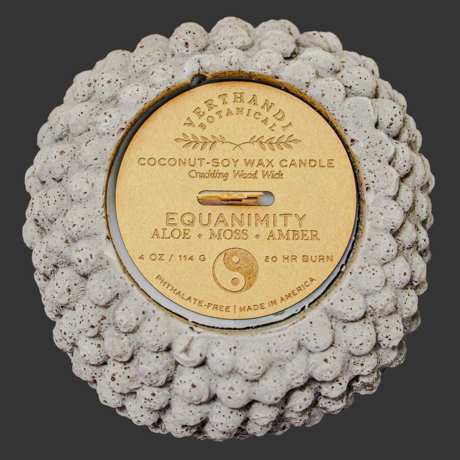 equanimity buddha scented candle verthandi botanical aloe moss amber scented candle