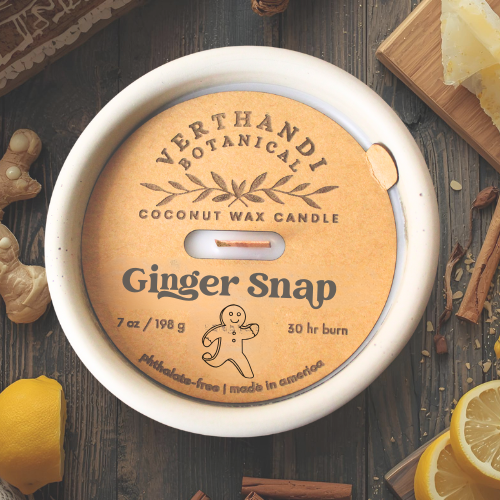 GINGER SNAP CANDLE (Refillable)