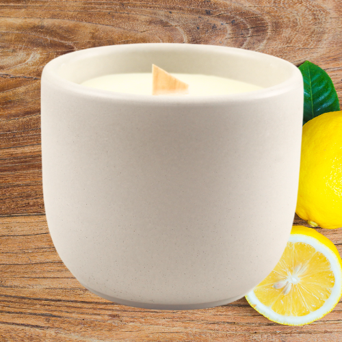 LEMONGRASS - YELLOW JASPER CRYSTAL - ESSENTIAL OIL CANDLE