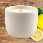 Load image into Gallery viewer, LEMONGRASS - YELLOW JASPER CRYSTAL - ESSENTIAL OIL CANDLE
