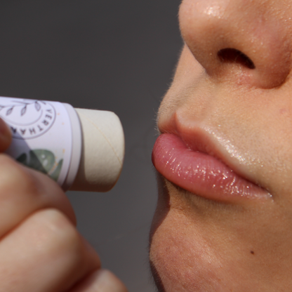 lip butter organic hydrating lip butter from verthandi botanical in a Kraft paper tube