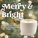 Load image into Gallery viewer, MERRY &amp; BRIGHT CANDLE (Refillable)
