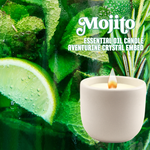 Load image into Gallery viewer, MOJITO - AVENTURINE CRYSTAL - ESSENTIAL OIL CANDLE
