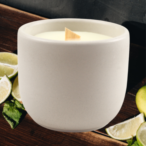 MOJITO - AVENTURINE CRYSTAL - ESSENTIAL OIL CANDLE