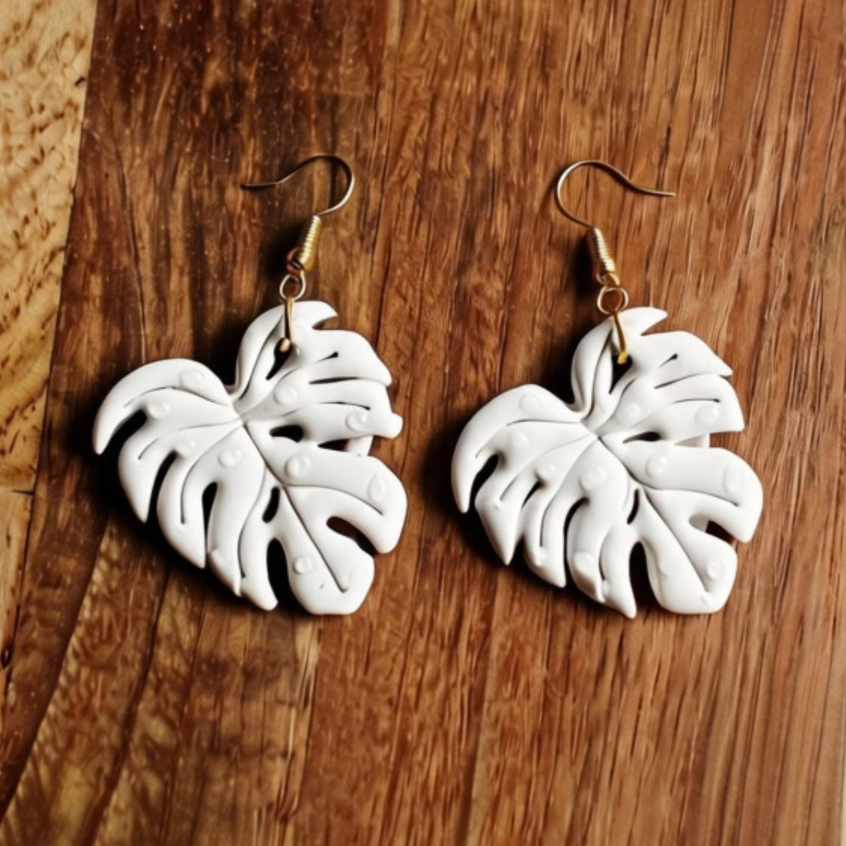Monstera Dangle Earrings by Verthandi Botanical flatly
