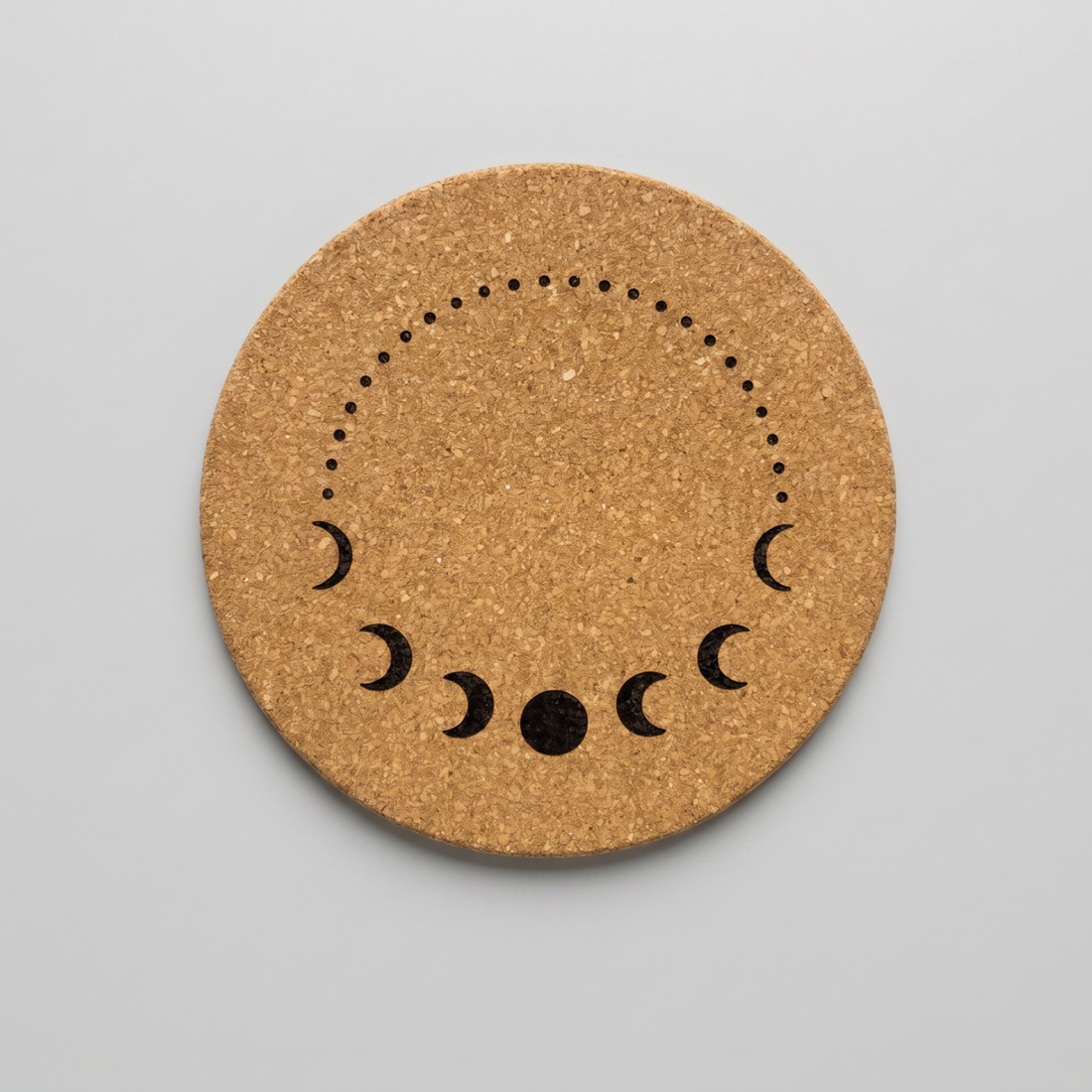 Moon Phase Natural Cork Coaster by Verthandi Botanical