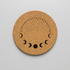 Moon Phase Natural Cork Coaster by Verthandi Botanical