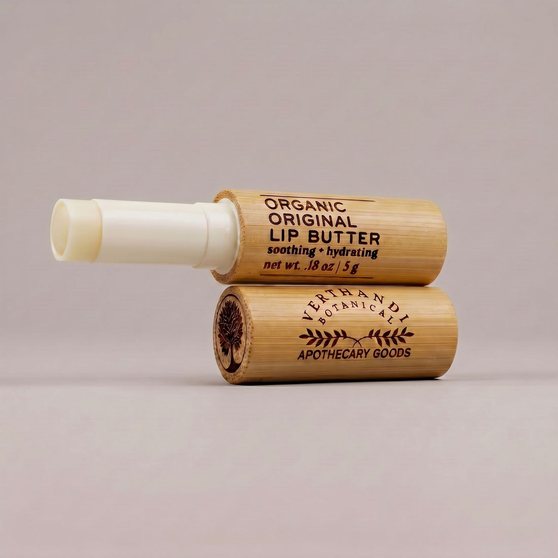 Organic Original Lip Butter by Verthandi Botanical in bamboo tube