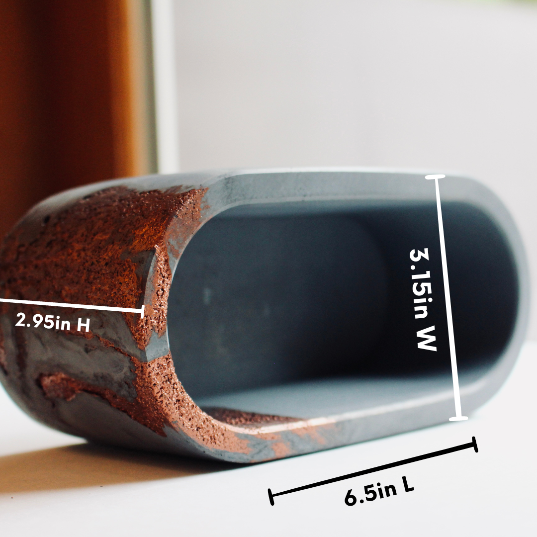 CONCRETE OVAL PLANTER