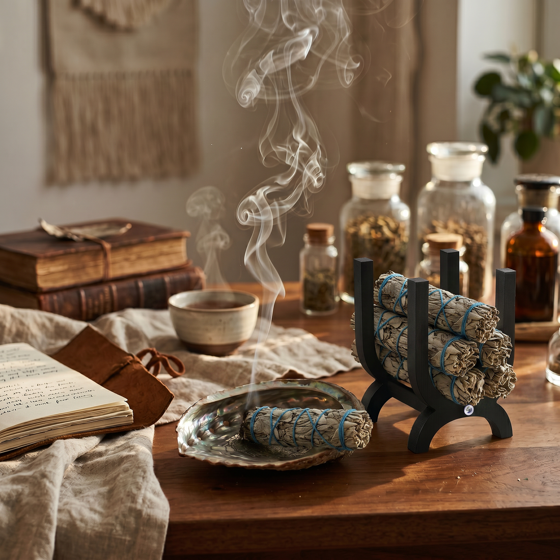 White Sage Smudge Stick Lifestyle Photo