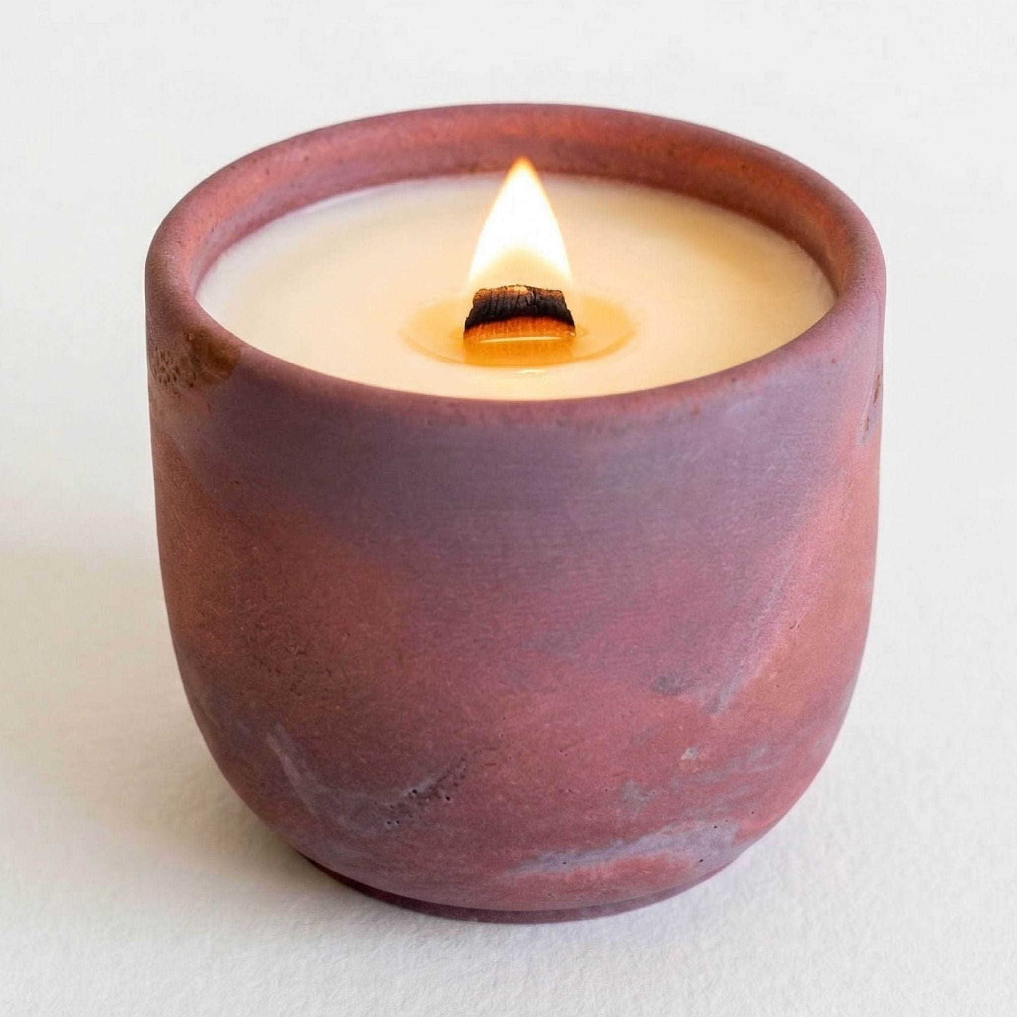 apple orchard scented candle apple cinnamon scented candle refillable tinted red jar