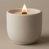 coconut wax scented candle with crackling wood wick in refillable concrete jar