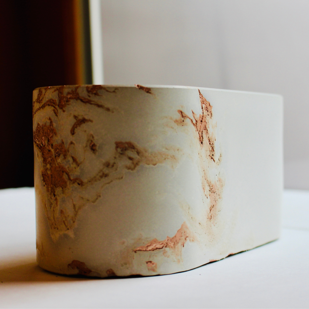 CONCRETE OVAL PLANTER